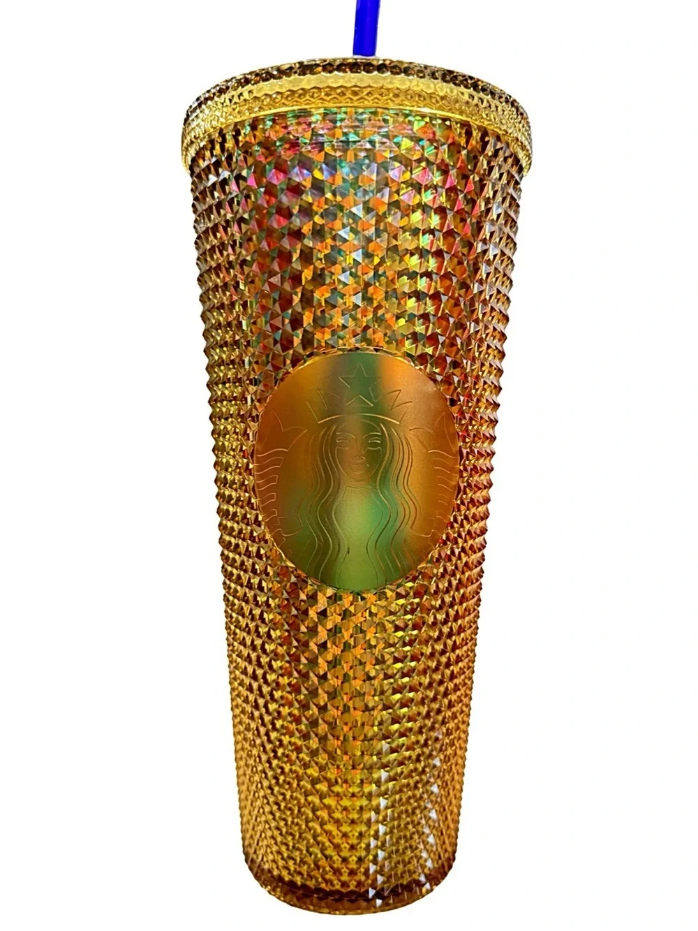 Starbucks Gold Iridescent Studded Tumbler - Washington State!